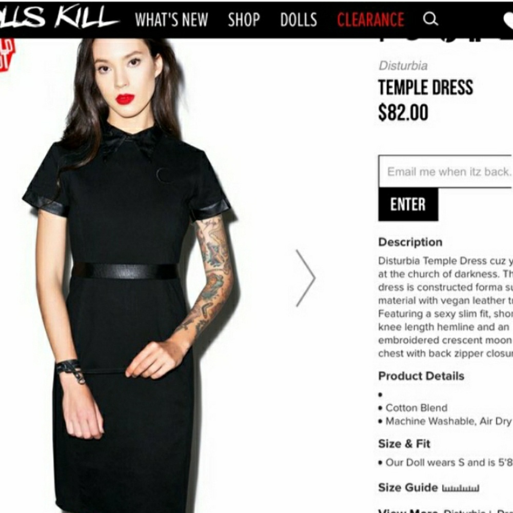 ISO #Disturbia #Dollskill Temple Dress